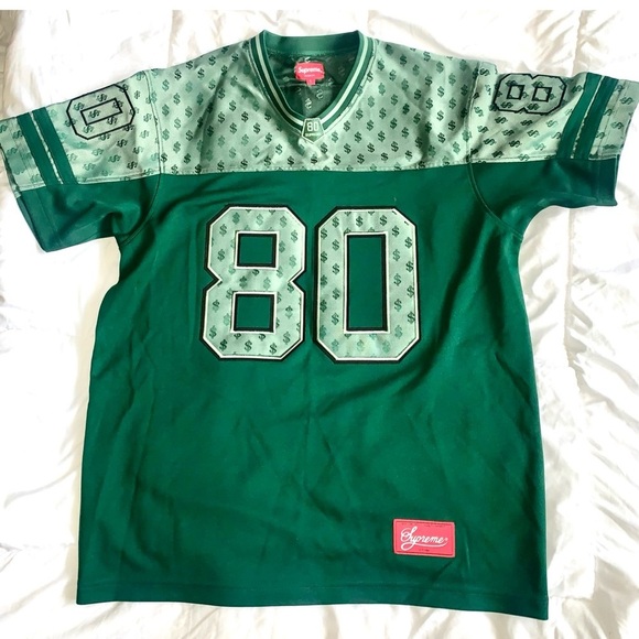 Supreme Other - Supreme green monogram football jersey new with bag size Large